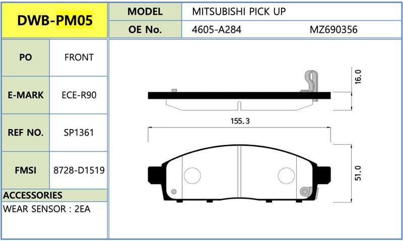 Mıtsubıshı L200 Ön Fren Balatası